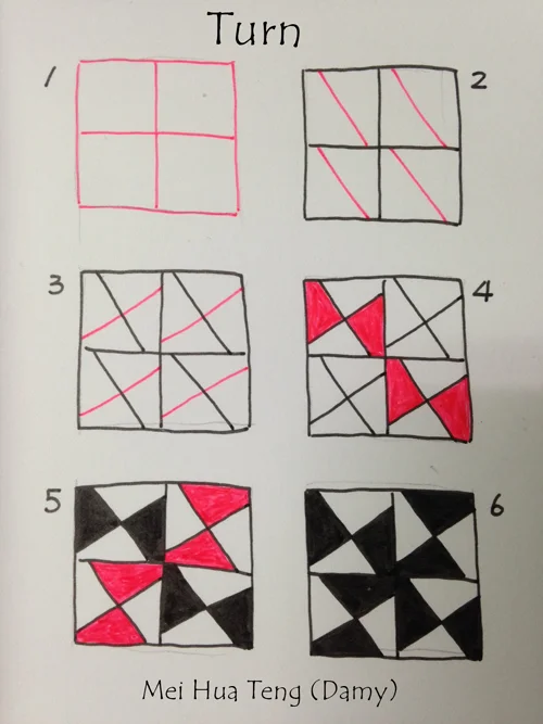 How to draw TURN by Damy Teng