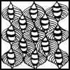 Zentangle pattern: Twenty-One. Image © Linda Farmer and TanglePatterns.com. ALL RIGHTS RESERVED. You may use this image for your personal non-commercial reference only. The unauthorized pinning, reproduction or distribution of this copyrighted work is illegal.