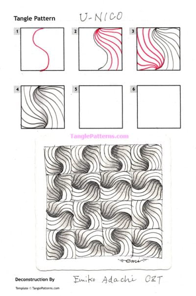 How to draw U-NICO « TanglePatterns.com