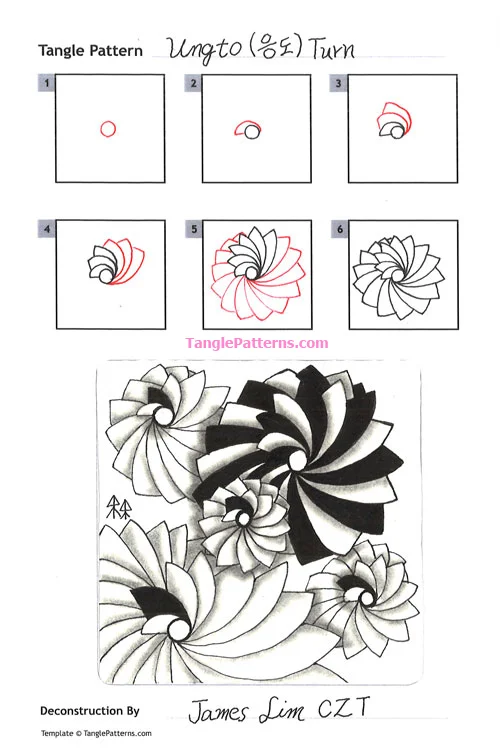 How to draw UNGTO TURN « TanglePatterns.com