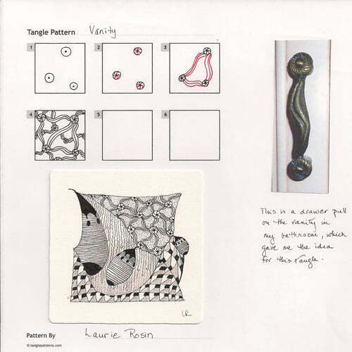 Steps for Laurie Rosin's tangle: Vanity