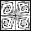 Zentangle pattern: Vertigo. Image © Linda Farmer and TanglePatterns.com. ALL RIGHTS RESERVED. You may use this image for your personal non-commercial reference only. The unauthorized pinning, reproduction or distribution of this copyrighted work is illegal.