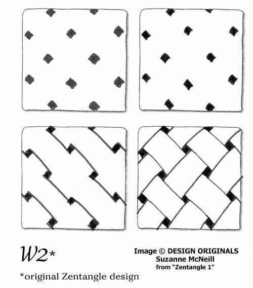 How to draw the Zentangle®-original tangle W2