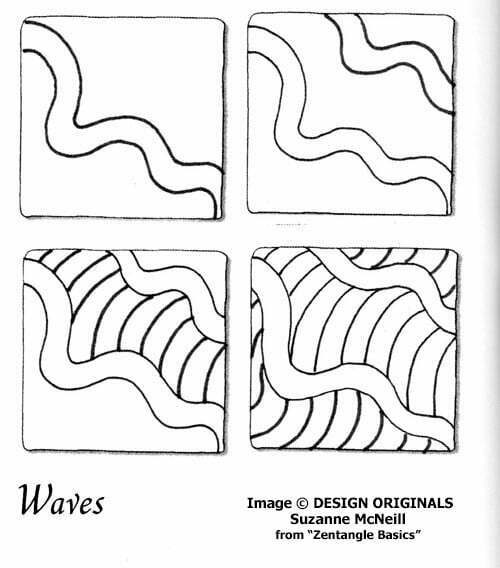 Zentangle pattern: Waves
