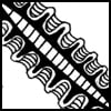 Zentangle pattern: Wavy Border