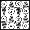 Zentangle pattern: Wazzdown. Image © Linda Farmer and TanglePatterns.com. ALL RIGHTS RESERVED. You may use this image for your personal non-commercial reference only. The unauthorized pinning, reproduction or distribution of this copyrighted work is illegal.