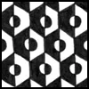 Zentangle pattern: Weben (Honeycomb). Image © Linda Farmer and TanglePatterns.com. ALL RIGHTS RESERVED. You may use this image for your personal non-commercial reference only. The unauthorized pinning, reproduction or distribution of this copyrighted work is illegal.