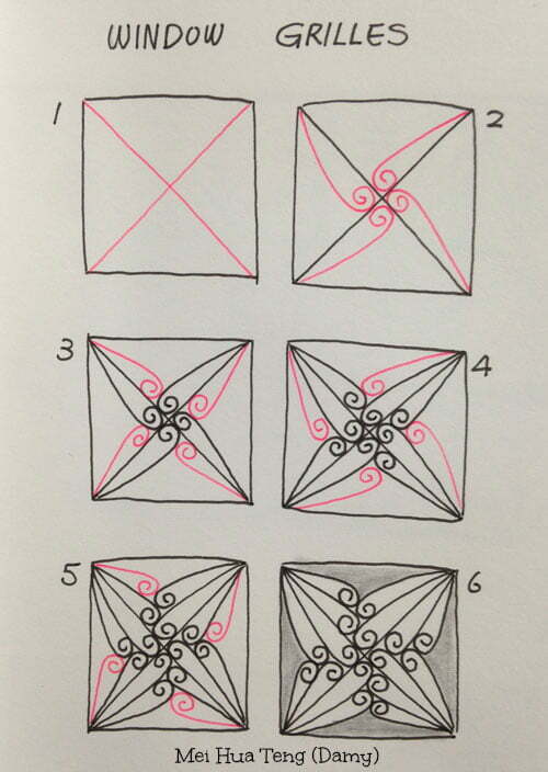 How to draw WINDOW GRILLES by Damy (Damy Teng)