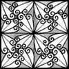 Zentangle pattern: Window Grilles. Image © Linda Farmer and TanglePatterns.com. ALL RIGHTS RESERVED. You may use this image for your personal non-commercial reference only. The unauthorized pinning, reproduction or distribution of this copyrighted work is illegal.