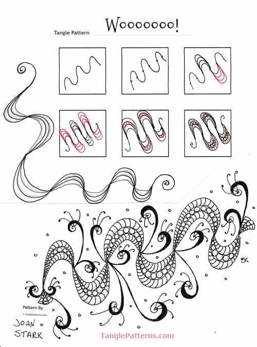 How to draw WOOOOOOO! « TanglePatterns.com