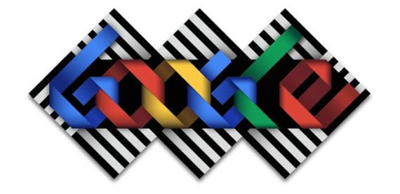 Google Doodle celebrating Omar Rayo's 84th Birthday