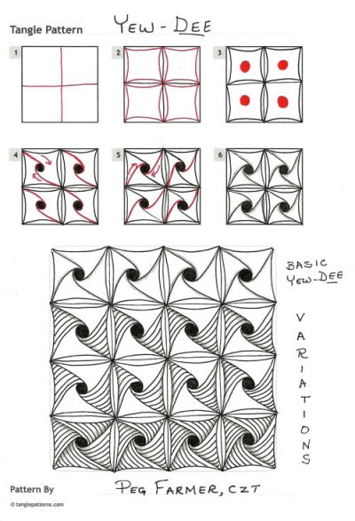 How to draw YEW-DEE « TanglePatterns.com