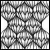 Zentangle pattern: Yum Yum. Image © Linda Farmer and TanglePatterns.com. ALL RIGHTS RESERVED. You may use this image for your personal non-commercial reference only. The unauthorized pinning, reproduction or distribution of this copyrighted work is illegal.