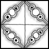 Zentangle pattern: Zenorbz. Image © Linda Farmer and TanglePatterns.com. ALL RIGHTS RESERVED. You may use this image for your personal non-commercial reference only. The unauthorized pinning, reproduction or distribution of this copyrighted work is illegal.