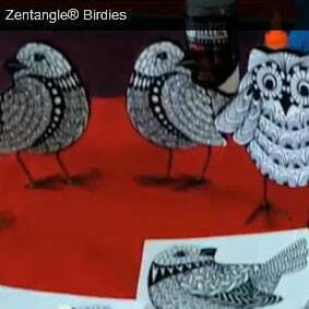 Suzanne McNeill's Zentangle-inspired "Birdies"