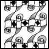 Zentangle pattern: Zeta. Image © Linda Farmer and TanglePatterns.com