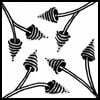 Zentangle pattern: Zinger. Image © Linda Farmer and TanglePatterns.com