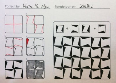 How to draw ZNZU « TanglePatterns.com