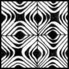 Zentangle pattern: Zonked. Image © Linda Farmer and TanglePatterns.com