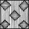 Zentangle pattern: Zuan Shi